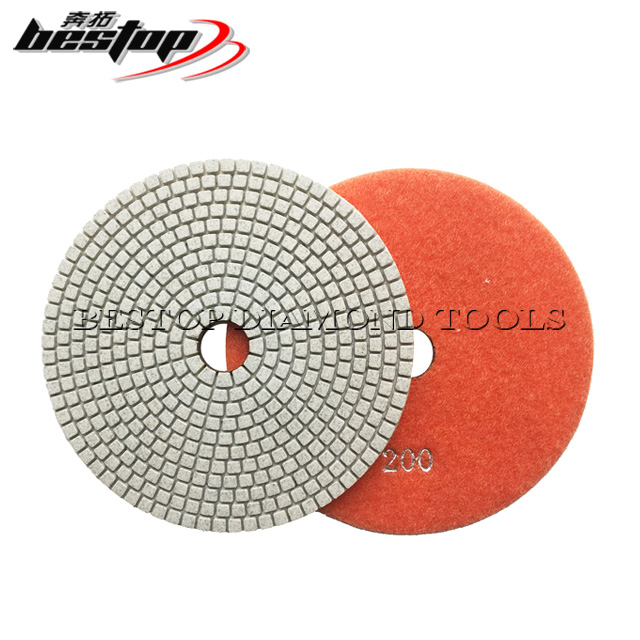 Tile polishing pad