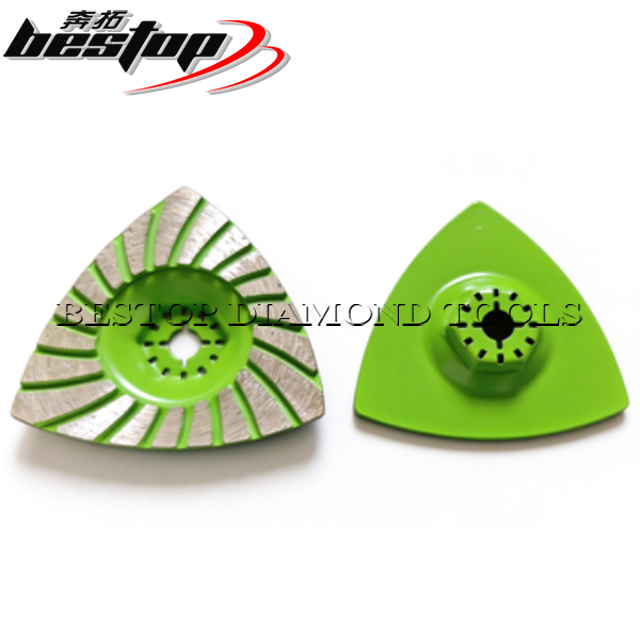 Triangular diamond grinding wheel